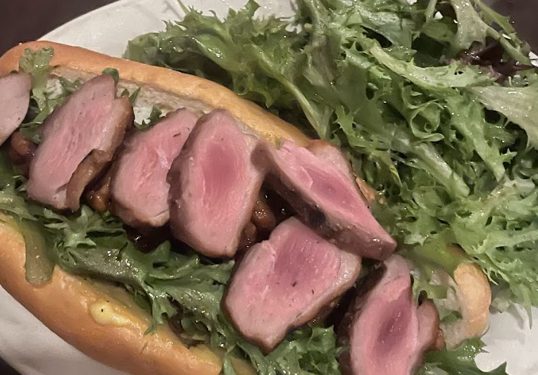 Monk's Café signature dishes Ghent Mussels
Pommes Frites
Duck Salad Sandwich